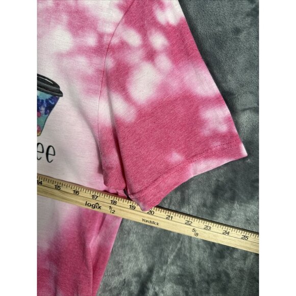 Glidden Shirt Peace Love And Coffee Women’s T-Shirt Pink Hippie Vibes Medium Top - Picture 8 of 13